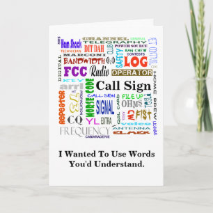 Ham Radio Word Collage Card Customize It!
