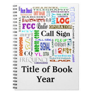 Ham Radio Word Collage Notebook  Customize It!