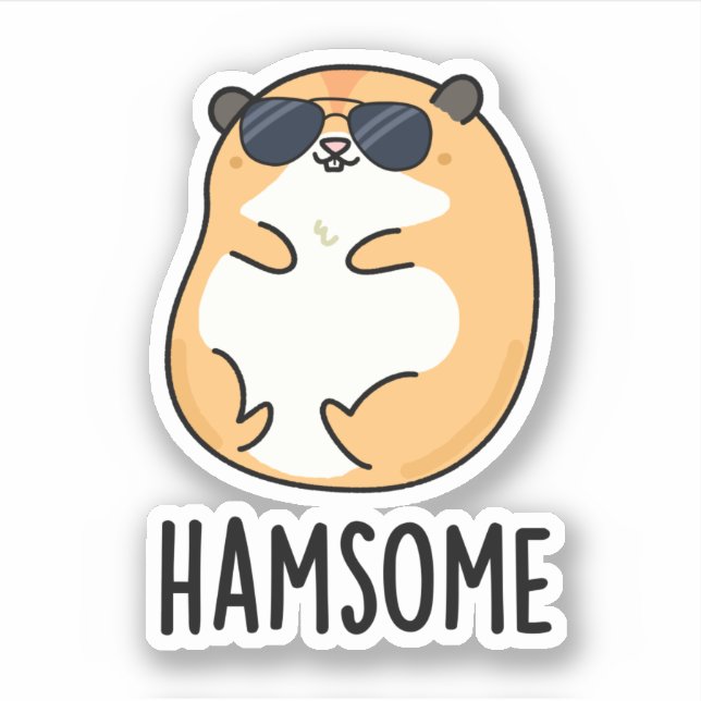 Ham-some Funny Handsome Hamster Pun  (Front)