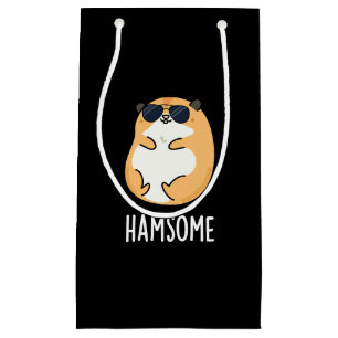 Ham-some Funny Handsome Hamster Pun  Small Gift Bag