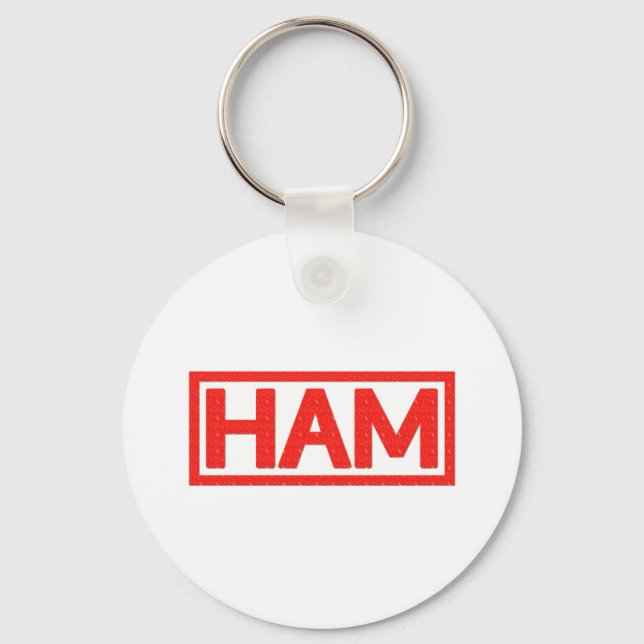 Ham Stamp Keychain (Front)