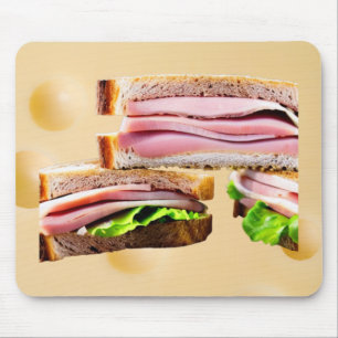 Ham & Swiss On Rye Sandwiches Mousepad