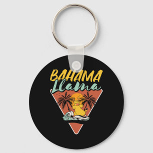 Hama Llama Funny Llama Surfer Surfing Surfboard  Keychain
