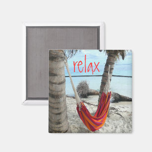 Hamac sur Caribbean Beach Magnet
