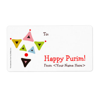 "Hamantaschen Clown" Mishloach Manot Étiquettes