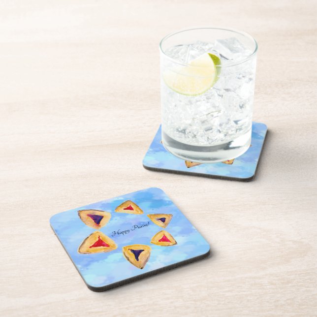 Hamantaschen Star Purim  Coaster (Right Side)