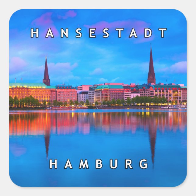 Hamburg 02T Square Sticker (Front)