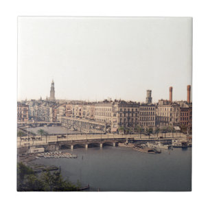 Hamburg Alsterarkaden Deutschland Alster Germany Tile