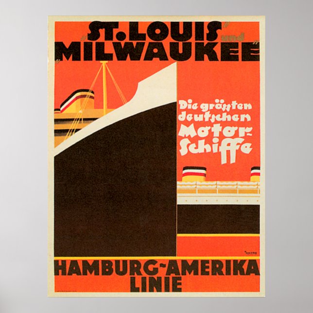 Hamburg-America Linie ~ Poster (Front)