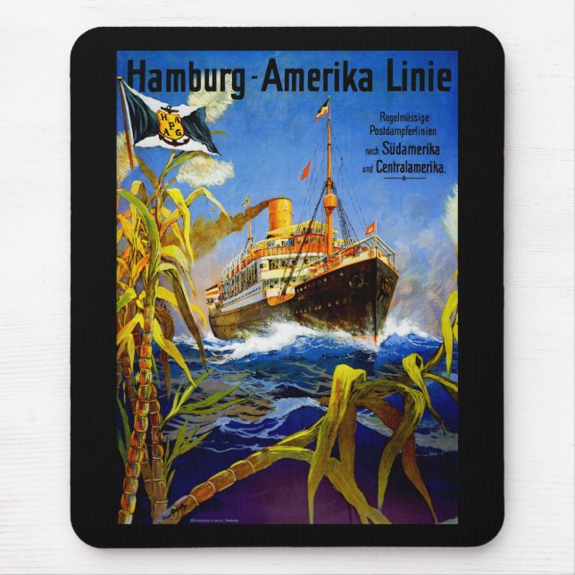Hamburg America to South America Mouse Pad (Front)