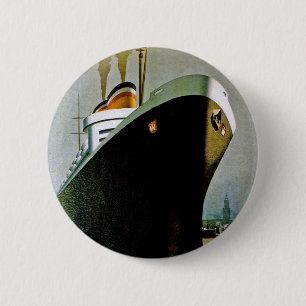 Hamburg-Amerika Line 2 Inch Round Button
