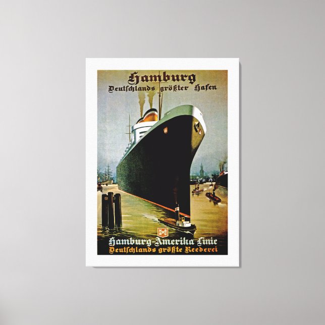 Hamburg-Amerika Line Canvas Print (Front)