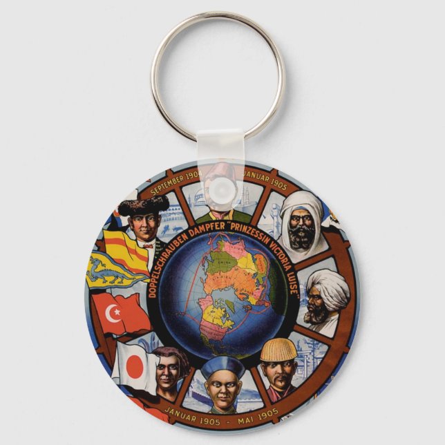 Hamburg Amerika Line Poster Keychain (Front)