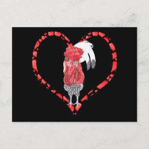 HAMBURG CHICKEN HEART HOLIDAY POSTCARD