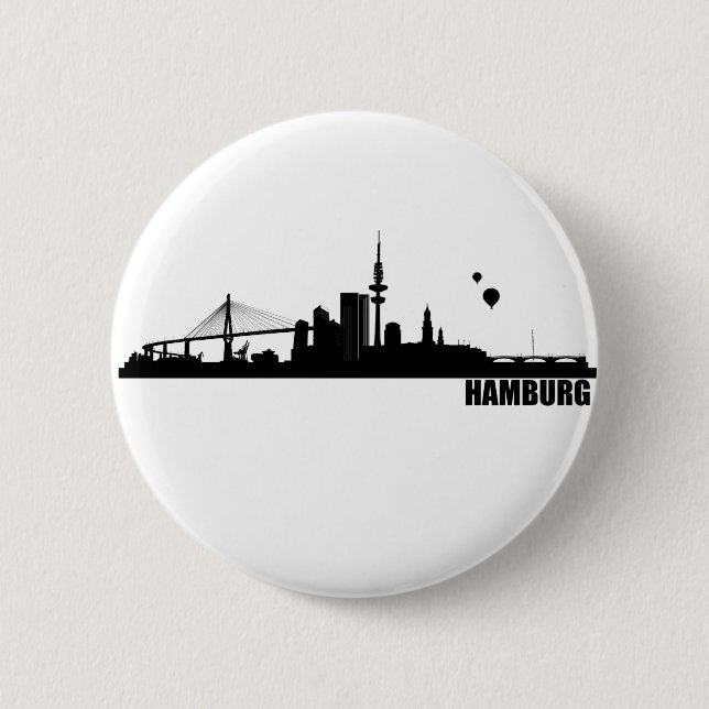 Hamburg City 2 Inch Round Button (Front)