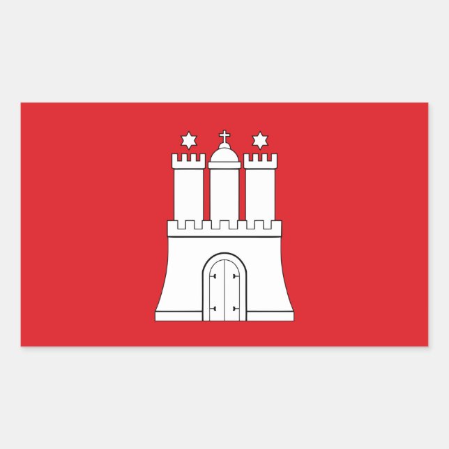 Hamburg city flag Germany symbol Sticker (Front)