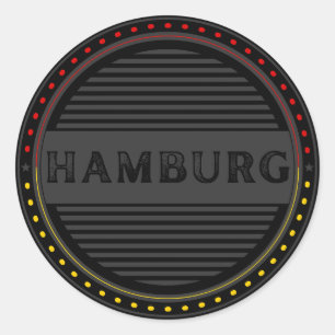 Hamburg City Pride Emblem – German Identity Classic Round Sticker