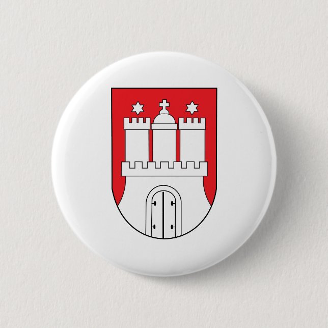 Hamburg Coat Of Arms 2 Inch Round Button (Front)