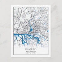 Hamburg Deutschland Germany City Map Coordinates