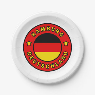 Hamburg Deutschland Paper Plate
