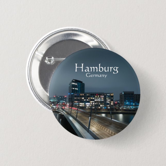 Hamburg Germany 2 Inch Round Button (Front & Back)