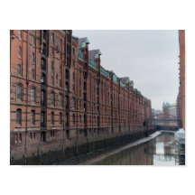 Hamburg Germany Canal Warehouses in Winter
