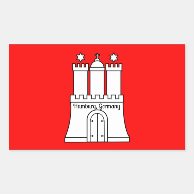 Hamburg, Germany flag Sticker (Front)
