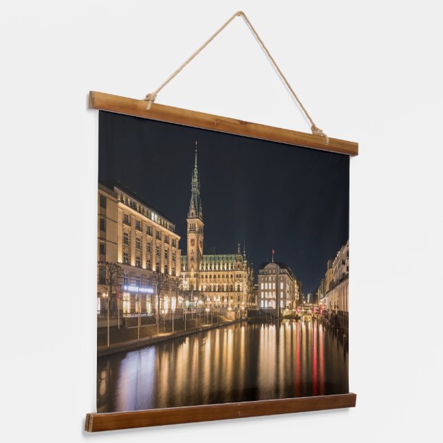 Hamburg Germany Hanging Tapestry (Angled)