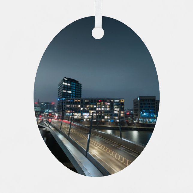 Hamburg Germany Metal Ornament (Front)