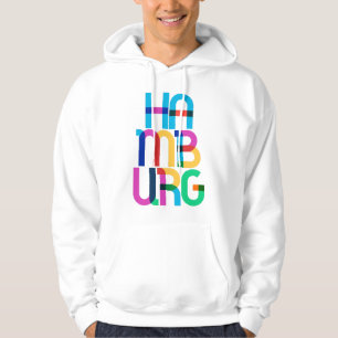 Hamburg Germany Pop Art Letters Hoodie