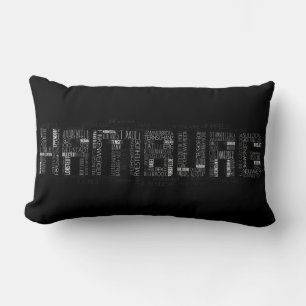 Hamburg Germany Quarters Word Art Typography Lumbar Pillow