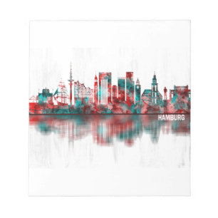 Hamburg Germany Skyline Notepad