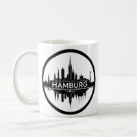 Hamburg Germany Skyline – Vintage Circle Cityscape