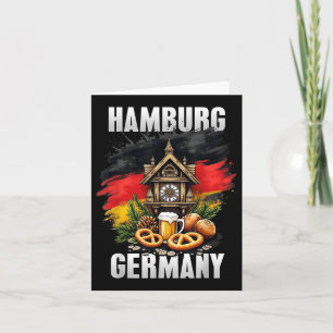 Hamburg Germany Souvenir German Flag Travel Card