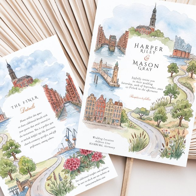 Hamburg Germany Wedding Invitation (Creator Uploaded)