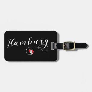 Hamburg Heart Luggage Tag Template