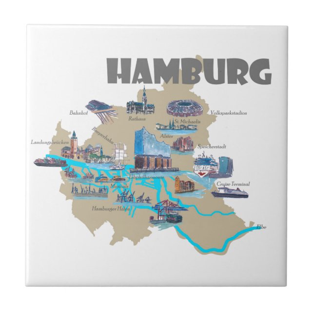 Hamburg Map Overview Tile (Front)