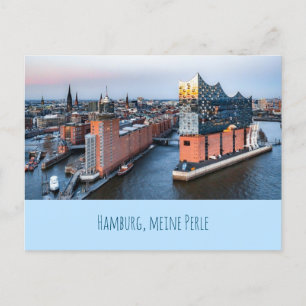 Hamburg, meine Perle - Postkarte Erinnerungskarte  Holiday Postcard