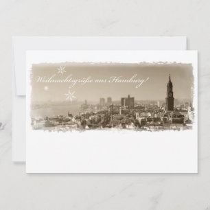 Hamburg Michel, vœux de Noël de Hambourg, carte