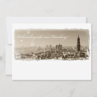 Hamburg Michel, vœux de Noël de Hambourg, carte