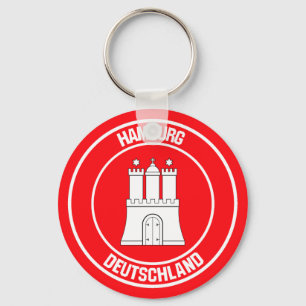 Hamburg Round Emblem Keychain