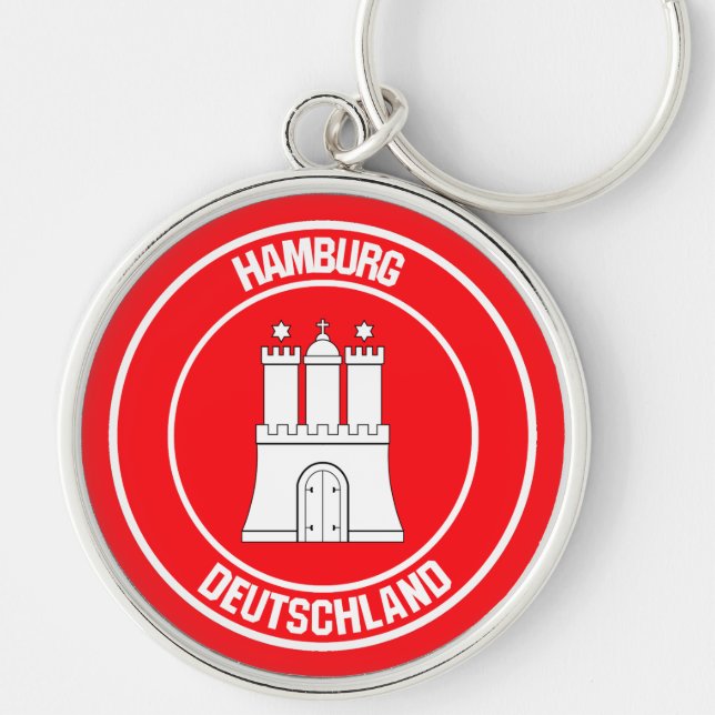 Hamburg Round Emblem Keychain (Front)