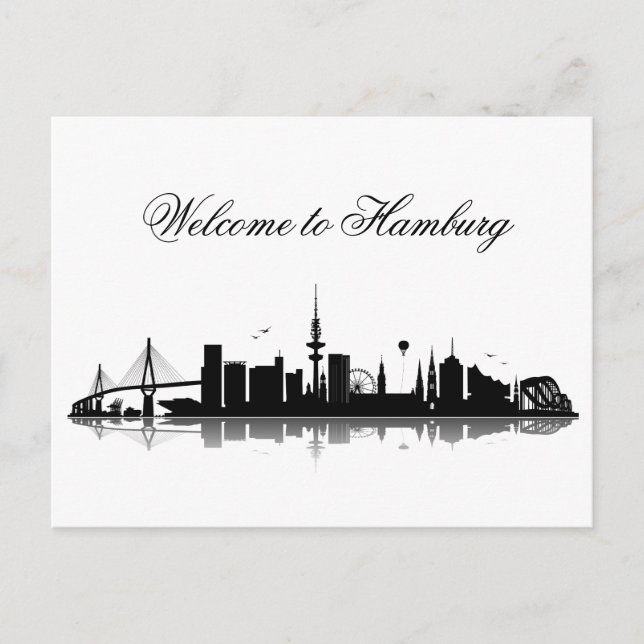 HAMBURG Skyline - Postkarte / Grußkarte Postcard (Front)