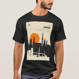 Hamburg Vintage Book Cover Travel Poster  T-Shirt