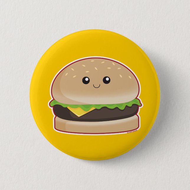 Hamburger 2 Inch Round Button (Front)
