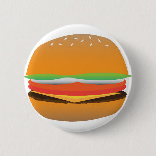 Hamburger 2 Inch Round Button