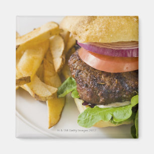 Hamburger and French Fries Magnet