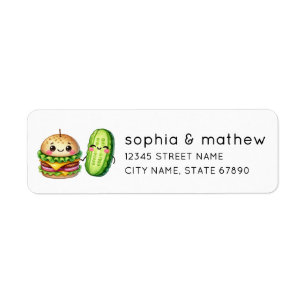 Hamburger and Pickle Return Address Labels