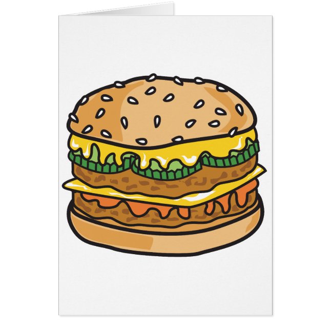hamburger au fromage rétro (Devant)