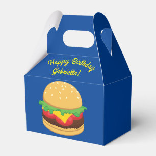 Hamburger Birthday Party Burger Favor Box